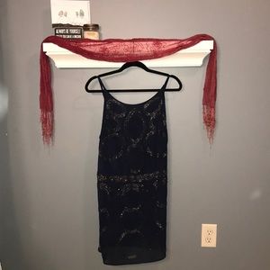 Navy blue beaded dress